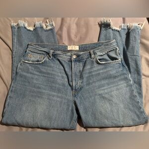 We the Free Light Blue Crop Flare Jeans